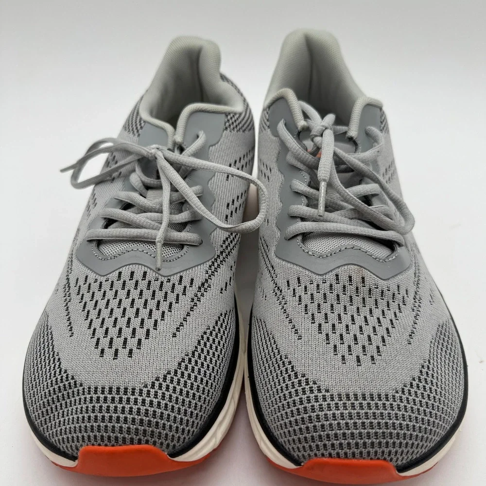 RCQZ Mens Running Shoes Size 10.5 Grey Orange Mesh Athletic Sneakers
